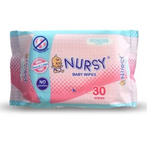 Nursy Baby Wipes Powder Scent 30 Sheets