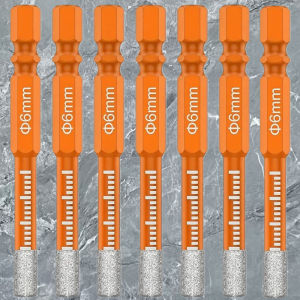 7/10/14Pcs 6mm Dry Diamond Drill Bits Set Vacuum Brazed Diamond Core Drill Bit Kit Black Diamond Core Drill Bits for Porcelain