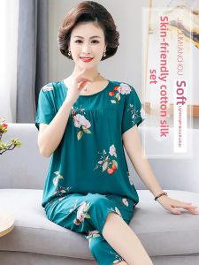 QINNONG | Summer Cotton Silk Sleepwear Set for Women