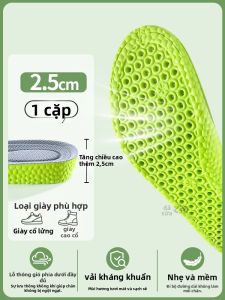 ZUYINBULUO | Đế Giày Tăng Chiều Cao Thoáng Khí Hấp Hút Mồ Hôi Khử Mùi