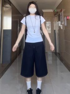 กางเกงยีนส์ทรงหลวมขาบานเอวสูงสำหรับผู้หญิงไซส์ใหญ่ กางเกงขายาวทรงหลวมขาบานทรงลำลอง