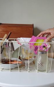 Beezy Bee Dish & Glass Bee Sponge บีซี่ บี ฟองน้ำผึ้งชามแก้ว สีเหลือง ร้อนเย็น set 1 ชิ้น