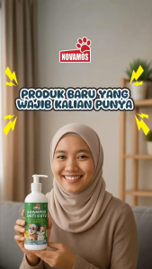 NOVAMOS Pet Shampoo Anti Kutu Kucing dan Anjing - Alami Usir Kutu Tanpa Insektisida 250 ML