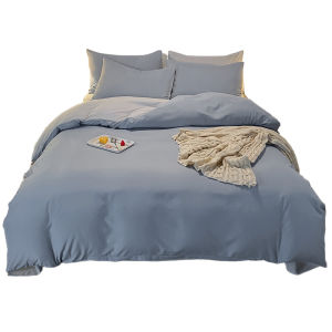 Washed Cotton Bed Four-Piece Set Bed Sheet Quilt Cover Student Dormitory Single Non-Cotton Three-Piece 100% Cotton Set Bedding Fall and Winter