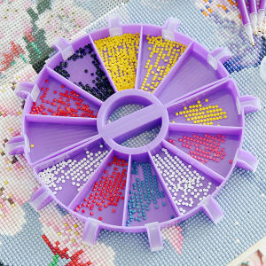 6 Grids Palette Diamond Painting Tray Kits Large Capacity Drill Plate Diamond Painting Pen Beading Plates Cross Stitch Tools