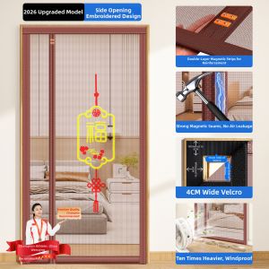 SHULIAN | Magnetic Insect Repelling Door Curtain Easy Installation Magnetic Strip