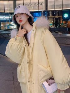 Oversize Bread Style Short down Cotton Jacket Womens Fashion Autumn Winter Outerwear Thickened Cotton Coat Korean Version