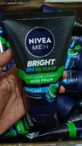 Nivea Men Bright 8H Oil Clear Anti Shine + Purify Mud Foam 100 ml / Nivea Men Mud Foam