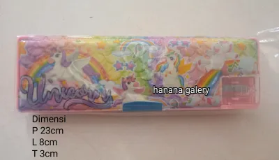 Tempat Pensil Magnet Karakter 2 Sisi / Kotak Pensil Magnet