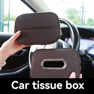 General Motors Tissue Box Waterproof Leather Adjustable Fixed with Tissue Storage Box Automotive Interior Accessories