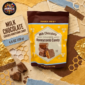 Trader Joes Milk Chocolate Covered Honeycomb Candy 1 Pack 130g | USA Imported Crunchy Sweet Treat