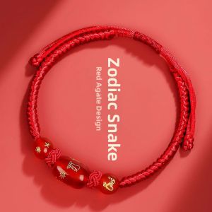 GUOQI | Protection Charm Red Rope Bracelet Snake Zodiacc
