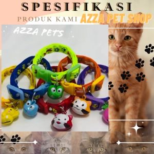 Kalung kucing anjing lonceng boneka motif tulang II bahan tebal kualitas premium