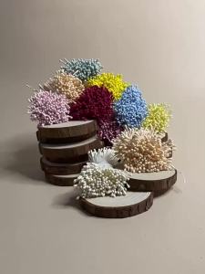 2mm Mini Double Heads Flowers Stamen Matte texture Artificial Core For Decoration DIY Accessories