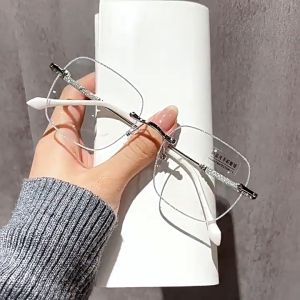 Kacamata Lensa Baca Wanita Frame Besi Ori 100% Kacamata Lensa Plus +100 sd +300 Reading Glasses