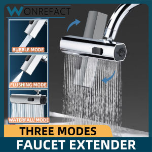 Multifunctional Sink Faucet Connector Kitchen Sink Waterfall Faucet Splash-proof 3 Modes Water Outlet Faucet Extender