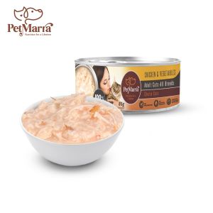 PetMarra Choice Cuts Adult Cat Wet Food Can Chicken and Vegetable Flavor 85g canned cats pet foods all breeds