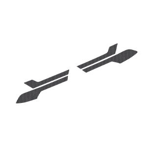 Suitable for Mitsubishi Outlander Middle Net Front Face Car Logo Decoration Carbon Fiber Stickers Bright Black Appearance Restoration Black Warrior