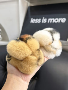 Large Plush Shark Clip Hairpin Korean Style Square Rabbit Hair Accessory Original Design Ruqiu Brand ly Baked