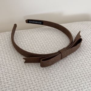 Korean Style Butterfly Knot Hairband Pure Color Anti-Slip Womens Hair Accessories Side Bangs Hairpin Fine Edge Fabric Hairband