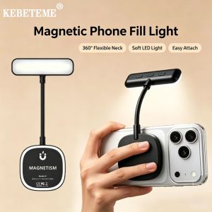 KEBETEME Mag Mobile Phone Selfie Light Mini Fill Light 5-Level Color Temperature Adjustable for Livestreaming Vlog Shots