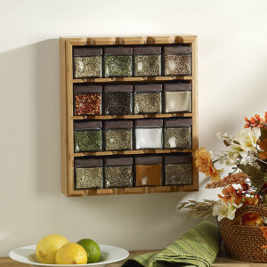 Bamboo Spice Organizer Rack