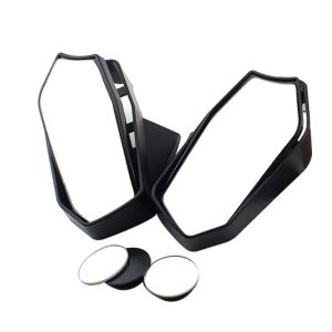 For Yamaha XMAX 250 300 2023 Rearview Mirror Kit Convex Angle Adjustable White Side Mirrors Secure 3M Adhesive