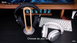 HOCO W35 Wireless Headphones Bass Built-in Mic Bluetooth Headphones Headset Bluetooth 5.3 Headphone Gaming headset Aux earphones [New]