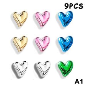 9pcs Adorable Heart Shaped Refrigerator Magnets Set Decorative Fridge Magnets for Kitchen Home Dorm Whiteboard Decor Gifts