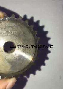 Sprocket RS 25 x 27 T Gear Rantai Single Gir gigi Z 20T RS25 -1 25Z27 25X27T 25-1 tipe B