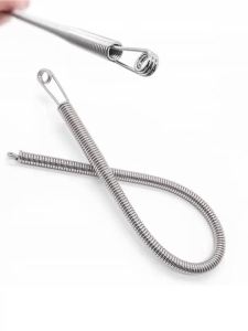 Bendable Spring Drawstring Threader Clip Pants Hoodies Elastic Band Lace Cord Flexible Drawstring Thread DIY Sewing Accessories
