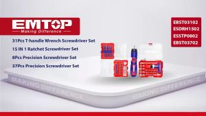 EMTOP ไขควงด้ามฟรี พร้อมดอกไขคว 13 ตัวชุด รุ่น ESDRH1502 ( Ratchet Screwdriver )