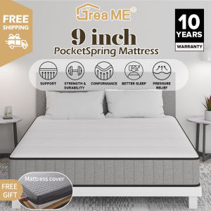 COD)DreaMe 9 inch Memory Foam Mattress Medium Hardness Spring Mattress 10 Years Warranty Bedding