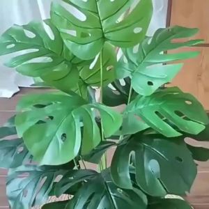 Top Quality 76/86CM Artificial Monstera Plant Fake Palm Tree Plastic Turtle Leaf Green Plant for Home Garden Room Office Decor