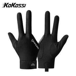 KoKossi 1PC Professional Billiards Glove Left Right Hand Open Breathable Anti-Slip Three Finger Billiards Gloves Snooker Glove