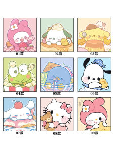 Modern Simple Cartoon Sanrio Diamond Painting Handmade Dot Sticker Small Size with Frame Decorative Artwork for Bedroom