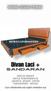divan dipan laci dengan sandaran | divan minimalis | ranjang kasur atau springbed