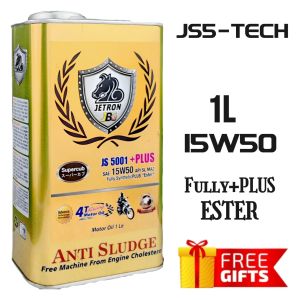 G-M25. JETRON JS (1L/1.2L) SynthesePLUS"Ester" /Fully Ester10W40 15W504T Minyak Pelincir Motorsikal.