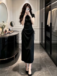 NIUVIES | Elegant Trendy New Summer Womens Waist Cinched Bodycon Long Dress