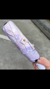 Yellow Flower Automatic Umbrella & UV Prevention Solar Umbrella