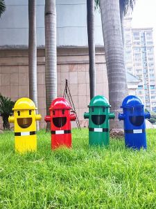 Thùng Rác Ngoài Trời Hoạt Hình Lớn Cho Trẻ Em Thùng Rác Công Viên Phân Loại Thùng Rác Vỏ Quả Lê Có Nắp Thùng Rác Công Trình