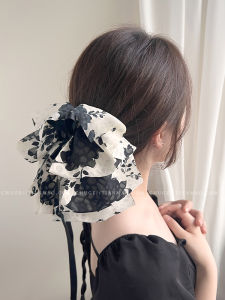 Retro Gentle Large Bowknot Hair Clip Shark Clamp Updo Hair Clip Stylish Accessory for Women Trendy Korean Style Hair Accessories