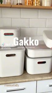 【RUMATIDY】GAKKO Storage Penyimpanan Dengan Tutup Serbaguna Estetik Aesthetic Putih Storage Box Organizer Rumah