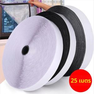 25M Strong Self กาวตะขอและห่วงเทปไนลอนสติกเกอร์ห่วงสายคล้องกาวสําหรับ DIY เสื้อผ้าหัตถกรรมอุปกรณ์เสริม