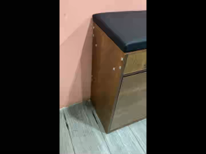 ตู้ไม้เก็บรองเท้า ชั้นวางรองเท้า ชั้นวางรองเท้ามีฝาปิด เป็นที่นั่งได้ ขนาด 24x80x51 cm