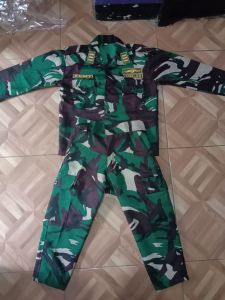 seragam pdl anak tanggung loreng tni