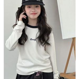 JIFANPAUL | Unique Color Combination Girls Autumn Round Neck Long Sleeve T-shirt