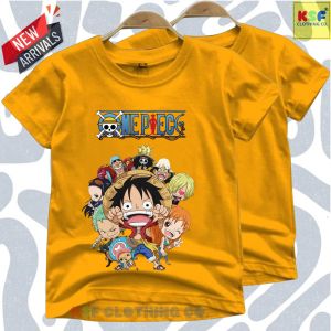 Kaos Anak-Anak keren One Piece Luffy Fashion terkini Usia 2-11Tahun Kaos Anak-Anak bahan katun 24S Size XS-XL