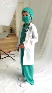 Doctor Career Guidance Costume for Kids Boys Girls Halloween Birthday Theme Nurse Cosplay Set