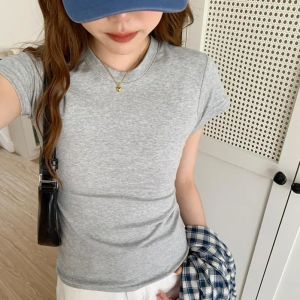 SUHUIQIAN | Slim Fit V-Neck White T-Shirt